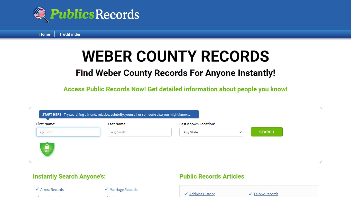 Find Weber County Records For Anyone