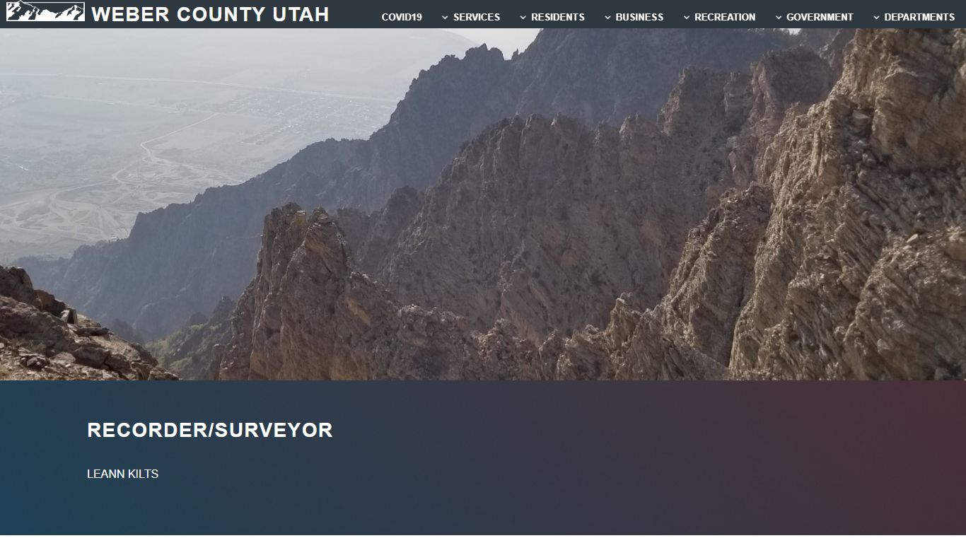 Recorder Surveyor - Weber County, Utah